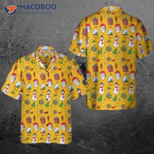 i love christmas shirt for with pattern cute hawaiian 0