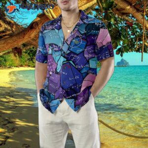 i love the digital pattern hawaiian shirt 4