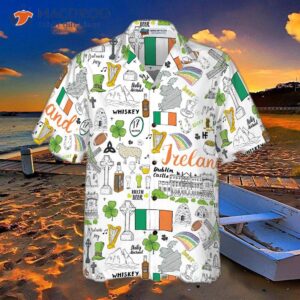 i love the ireland doodle hawaiian shirt 2