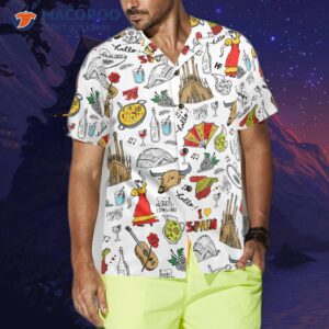 i love the spain doodle hawaiian shirt 7