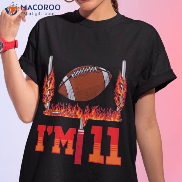 I’m 11 Sports American Football Player Kid 11th Birthday Shirt