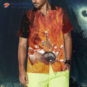 i m a bowling beast hawaiian shirt with flame pattern the best gift for players 2