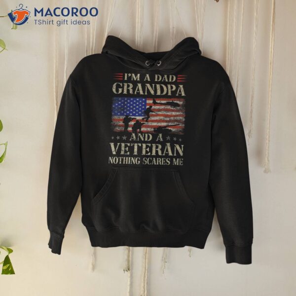 I’m A Dad Grandpa And Veteran Usa Flag Funny Gifts Papa Shirt