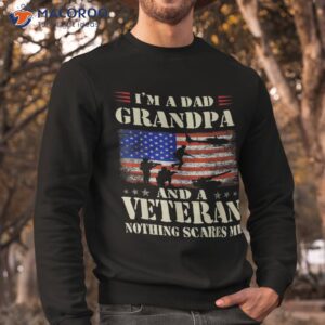 i m a dad grandpa and veteran usa flag funny gifts papa shirt sweatshirt 1