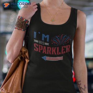 i m his sparkler fireworks usa flag couples 4th of july shirt tank top 4