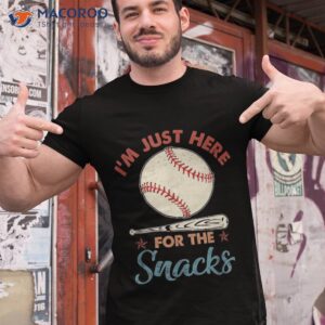 i m just here for the snacks fantasy baseball vintage shirt tshirt 1