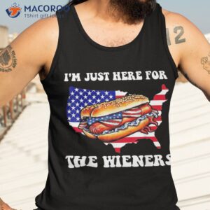 i m just here for the wieners 4th of july hot dog usa flag shirt tank top 3