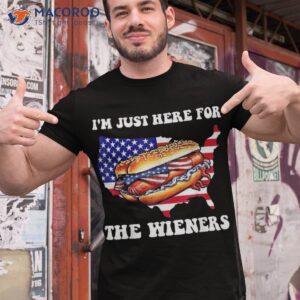 i m just here for the wieners 4th of july hot dog usa flag shirt tshirt 1