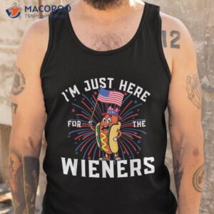 i m just here for the wieners 4th of july patriotic hot dog shirt tank top