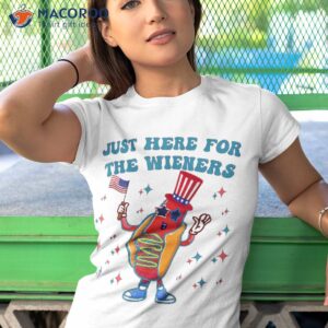 i m just here for the wieners funny 4th of july bbq shirt tshirt 1