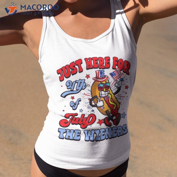 I’m Just Here For The Wieners Funny 4th Of July Boys Girls Shirt