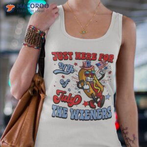 i m just here for the wieners funny 4th of july boys girls shirt tank top 4