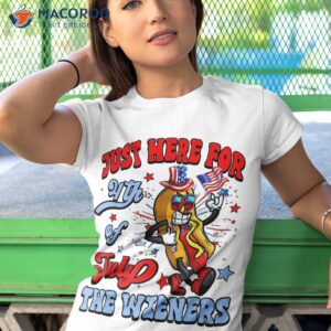 i m just here for the wieners funny 4th of july boys girls shirt tshirt 1