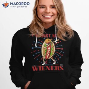 i m just here for the wieners funny dabbing hot dog lover shirt hoodie 1