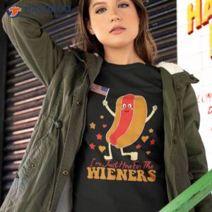 i m just here for the wieners funny hot dog 4th of july shirt tshirt 2