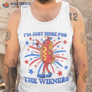 i m just here for the wieners funny hot dog usa 4th of july shirt tank top