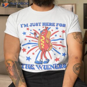 I’m Just Here For The Wieners Funny Hot Dog Usa 4th Of July Shirt
