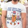 I’m Just Here For The Wieners Hot Dog 4th Of July Groovy Shirt