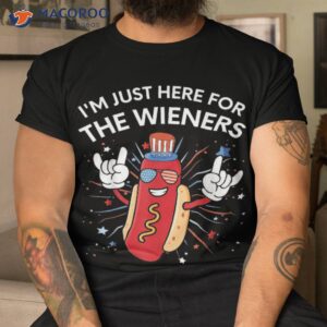 I’m Just Here For The Wieners Hot Dog 4th Of July Usa Flag Shirt