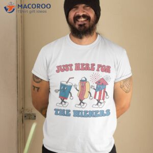 i m just here for the wieners lovers funny 4th of july party shirt tshirt 2