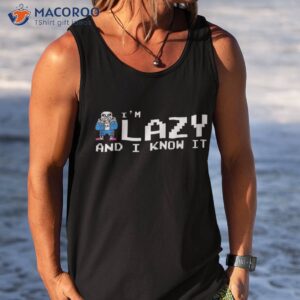 i m lazy and i know it sans skeleton skull shirt tank top