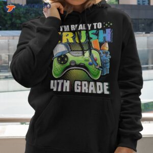 i m ready to crush 4th grade back school video game boys shirt hoodie