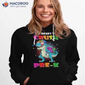 i m ready to crush preschool dinosaur back school boys shirt hoodie 1