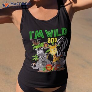 i m wild amp 2nd birthday theme 2 years safari jungle animal shirt tank top 2