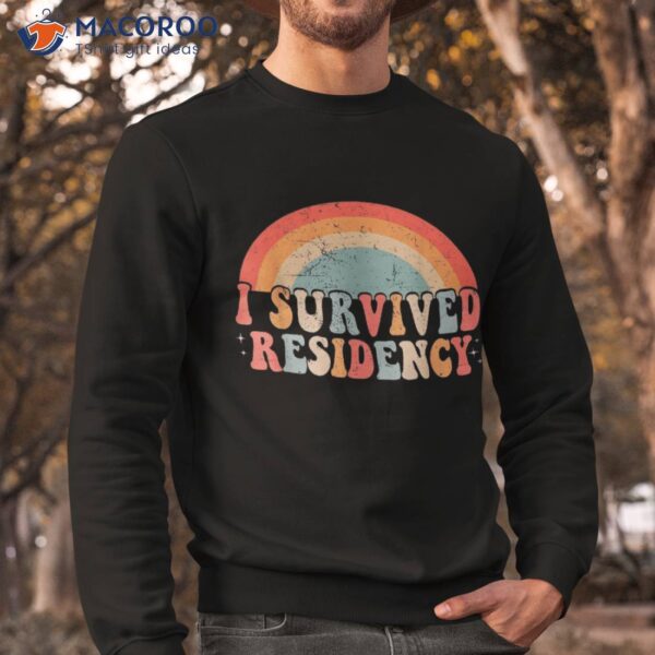 I Survived Residency Groovy Graduation For Doctors Shirt