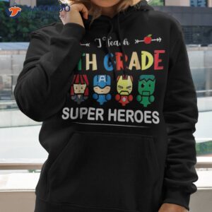 i teach 5th grade superheroes back to school teacher shirt hoodie