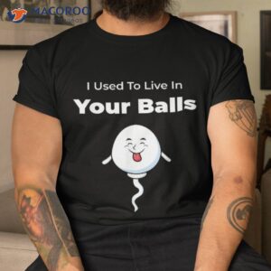 i used to live in your balls funny silly father s day shirt tshirt