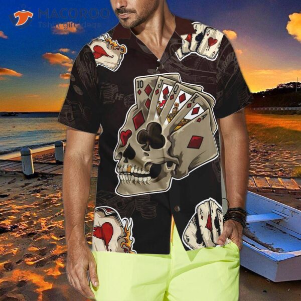 I Would Rather Be At The Casino Wearing A Hawaiian Shirt With Skull Pattern.