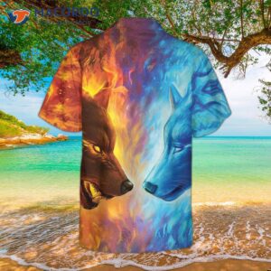 Ice And Fire Wolf Hawaiian Shirt