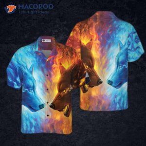 ice and fire wolf hawaiian shirt 2