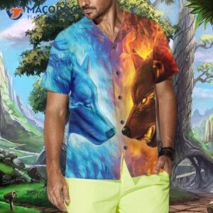 ice and fire wolf hawaiian shirt 3