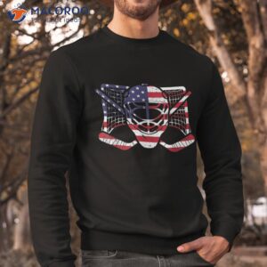 ice hockey goalie american flag usa mask 4th of july shirt sweatshirt