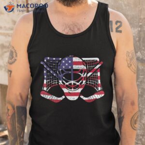 ice hockey goalie american flag usa mask 4th of july shirt tank top