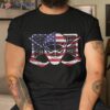 Ice Hockey Goalie American Flag Usa Mask 4th Of July Shirt