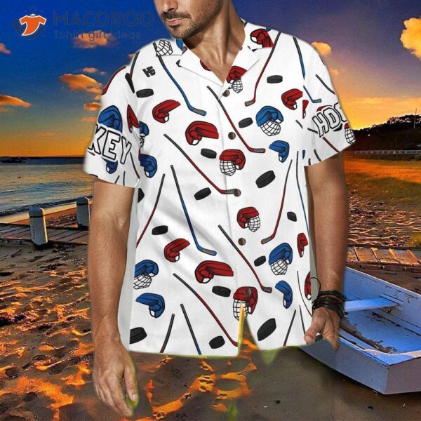 Ice Hockey Hawaiian Shirt