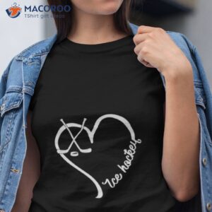 ice hockey heart shirt tshirt