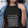 I’m A Proud Islamaphobe I Hate Pedophilia Rape Wife Beating Shirt