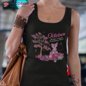 in october we wear pink cat pumpkin leopard breast cancer shirt tank top 4