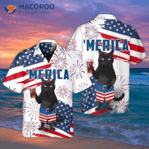 independence day fourth of july black cats american flags and hawaiian shirts 1