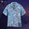 Independence Day Fourth Of July Party Donuts American Flag Ice Cream Pattern Hawaiian Shirts