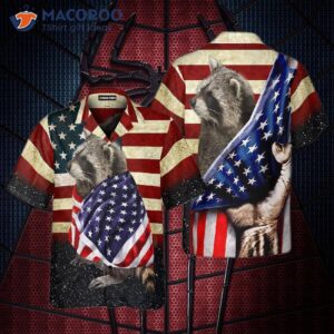 Independence Day Fourth Of July Raccoon Hawaiian Shirts