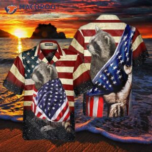 independence day fourth of july raccoon hawaiian shirts 1