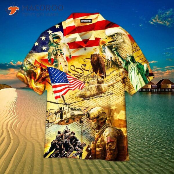 Independence Day, The Fourth Of July, Is A Day To Honor Veterans In America And Many People Wear Hawaiian Shirts Celebrate.