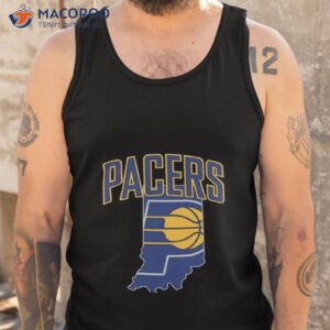 indiana pacers basketball map logo 2023 shirt tank top