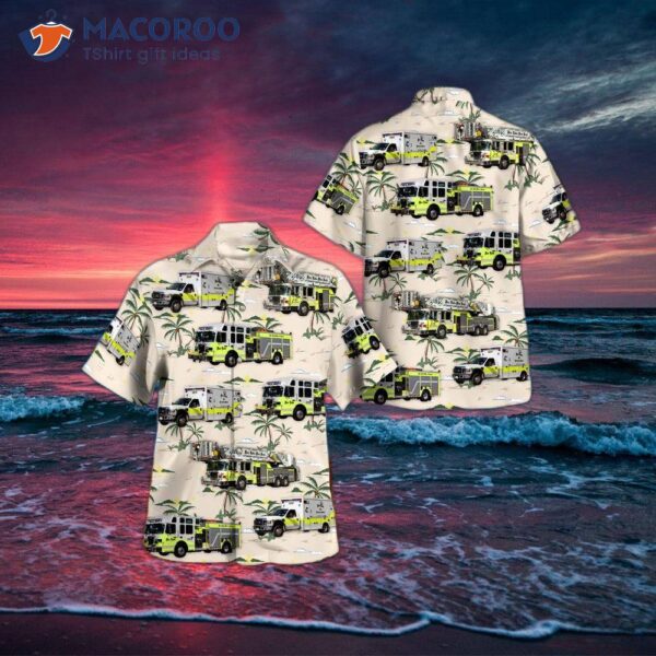 Ingleside, Lake County, Illinois, Fox Fire Departt Hawaiian Shirt