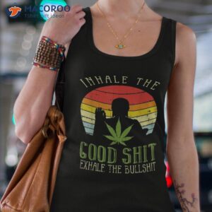 inhale good shit exhale bullshit weed cannabis yoga 420 gift shirt tank top 4